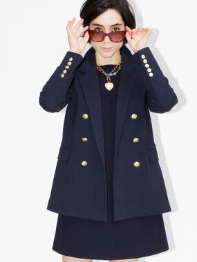 Classic Six Katharine Double-Breasted Blazer in Navy